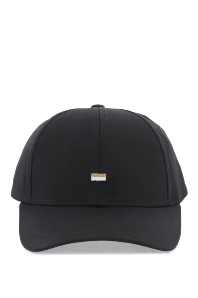 Shop Hugo Boss Baseball Cap With Tricolor Embroidery In Black