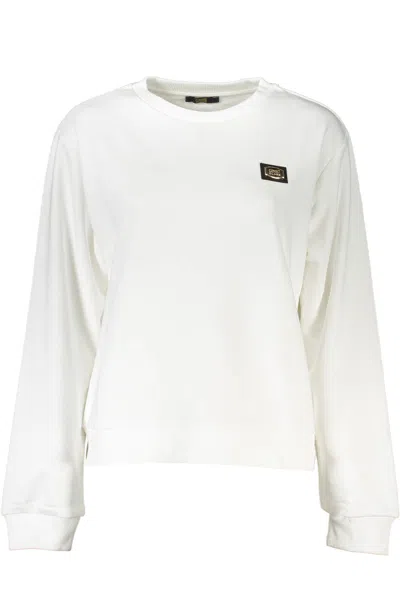 Shop Cavalli Class White Cotton Sweater