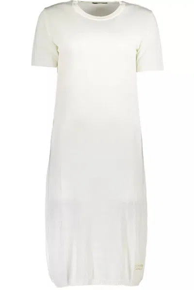 Shop Cavalli Class White Viscose Dress