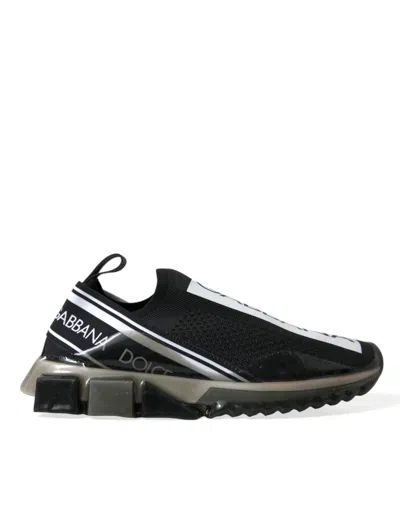 Shop Dolce & Gabbana Black White Slip On Sneakers Sorrento Shoes