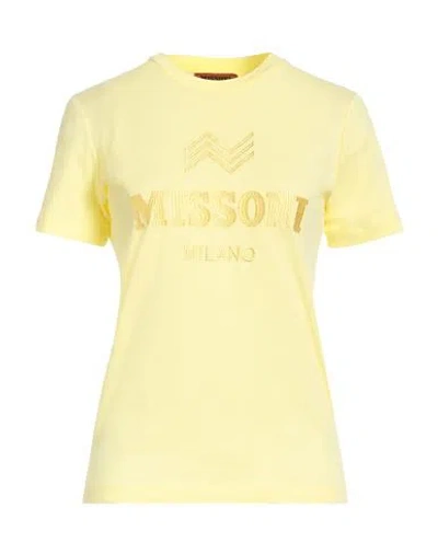 Shop Missoni Woman T-shirt Yellow Size S Cotton, Viscose