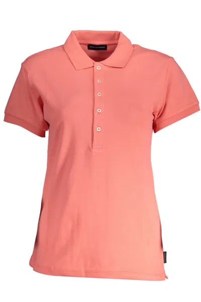 Shop North Sails Pink Cotton Polo Shirt