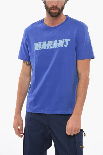 Shop Isabel Marant Crew Neck Honore Printed Logo T-shirt