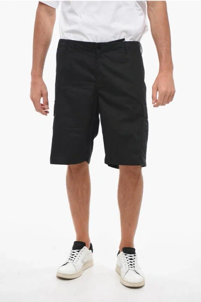 Shop Kenzo Cargo Shorts With Logo Patch