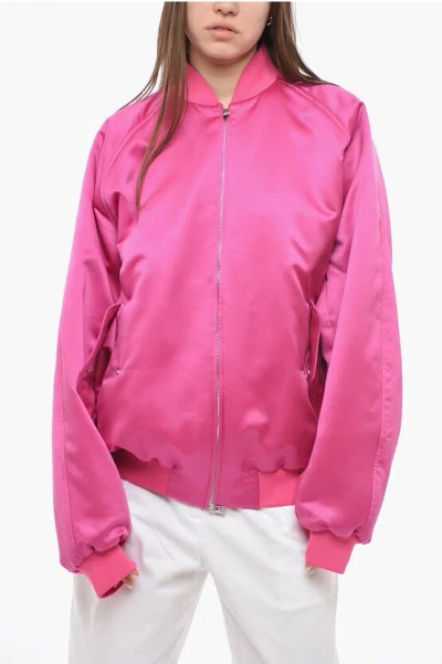 Shop The Andamane Satin Lupe Bomber Jacket