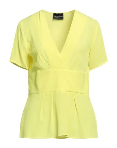 Shop Atos Lombardini Woman Top Yellow Size 6 Acetate, Silk
