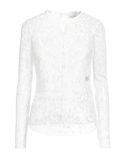 Shop Isabel Marant Woman Top White Size 8 Cotton, Polyamide