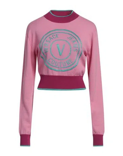 Shop Versace Jeans Couture Woman Sweater Pink Size S Wool