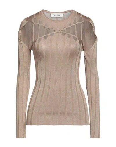 Shop Circus Hotel Woman Sweater Sand Size 6 Viscose, Polyamide, Metal, Polyester In Beige
