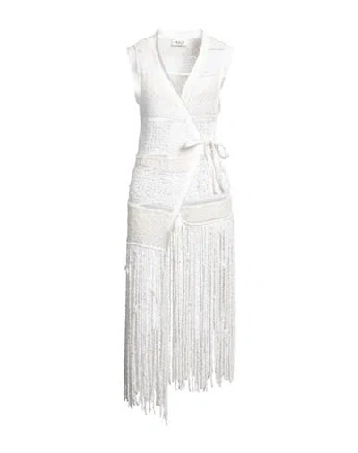 Shop Aviu Aviù Woman Cardigan White Size 8 Cotton, Polyamide, Linen, Elastane