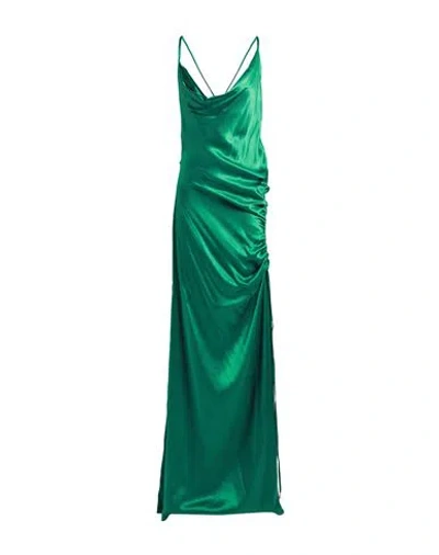 Odi Et Amo Woman Maxi Dress Green Size 8 Viscose In Green