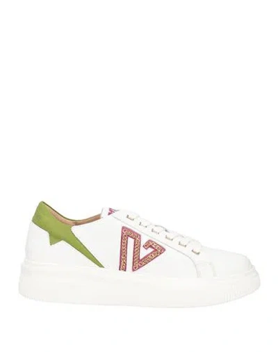 Emanuélle Vee Woman Sneakers White Size 7 Leather In White