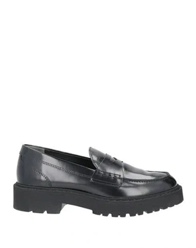Shop Hogan Woman Loafers Black Size 11 Leather
