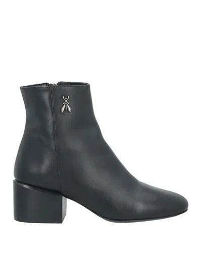 Shop Patrizia Pepe Woman Ankle Boots Black Size 6.5 Leather