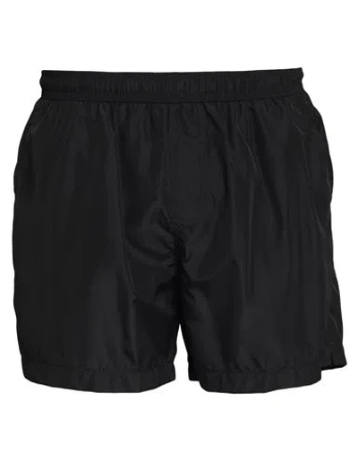 Shop Zegna Man Swim Trunks Black Size 3xl Polyester