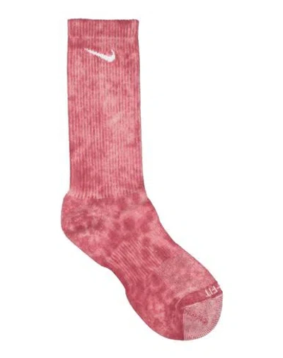 Shop Nike Man Socks & Hosiery Coral Size M Cotton, Polyester, Nylon, Elastane In Red