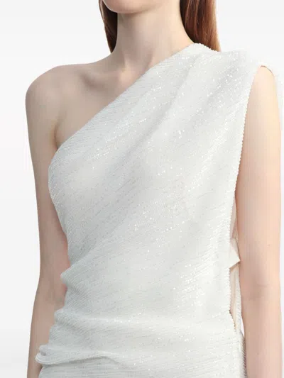 Shop Iro Haidi One Shoulder Mini Dress In White