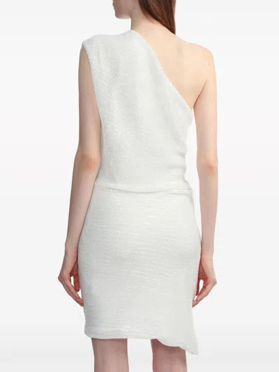 Shop Iro Haidi One Shoulder Mini Dress In White