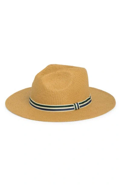 Shop Cole Haan Paper Straw Fedora Hat In Farro