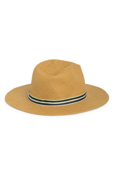 Shop Cole Haan Paper Straw Fedora Hat In Farro
