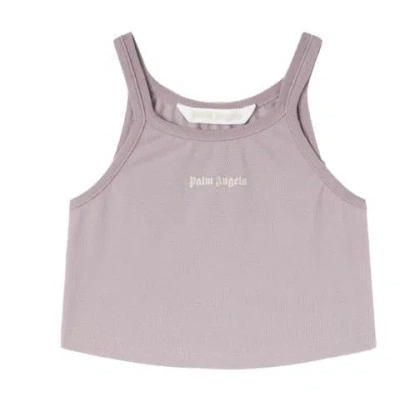Palm Angels Top In Lilac/off White