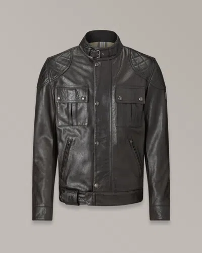 Shop Belstaff Brooklands Motorradjacke Für Herren Hand Waxed Leather In Antique Black