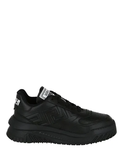Shop Versace Greca Odissea Sneakers In Black