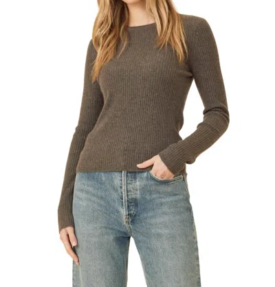 Shop One Grey Day Piper Cashmere Pullover In Rye In Multi