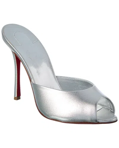 Shop Christian Louboutin Me Dolly 100 Leather Sandal In Silver