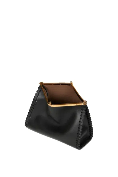 Shop Etro Vela Shoulder Bag In Black