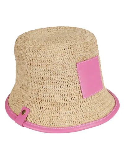 Shop Jacquemus Le Bob Soli Bucket Hat In Neon Pink