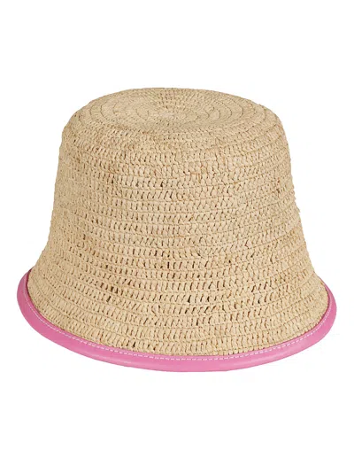 Shop Jacquemus Le Bob Soli Bucket Hat In Neon Pink