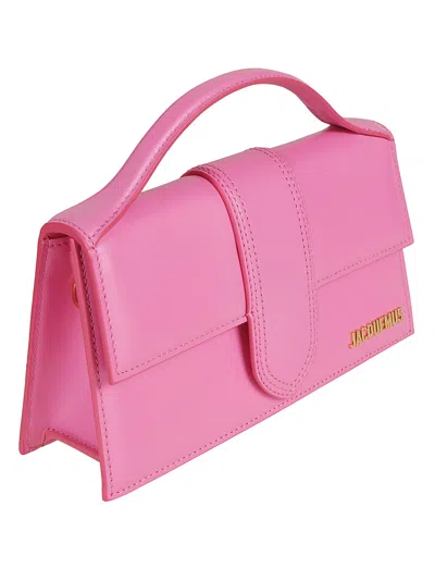 Shop Jacquemus Le Grand Bambino Shoulder Bag In Neon Pink