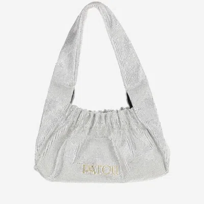 Shop Patou Le Biscuit Satin And Rhinestone Bag In White