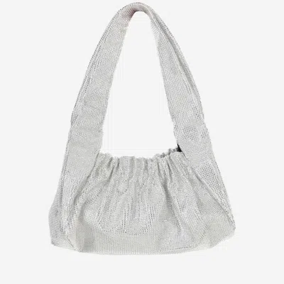 Shop Patou Le Biscuit Satin And Rhinestone Bag In White