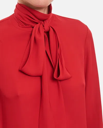 Shop Khaite Tash Silk Top In Red