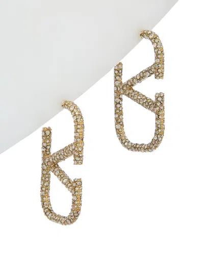 Shop Valentino Vlogo Earrings In Gold