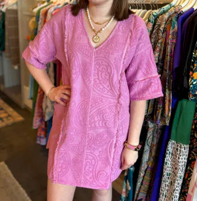 Shop Devotion Twins Domna Terry Dress In Lila In Multi