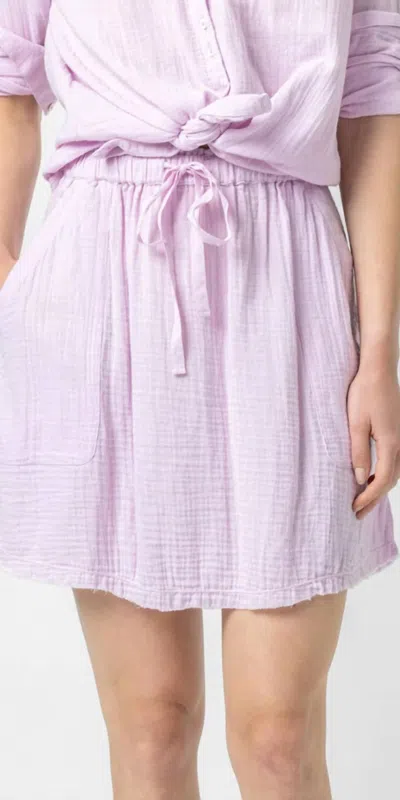 Shop Lilla P Short Skirt With Pockets In Orchid In Pink