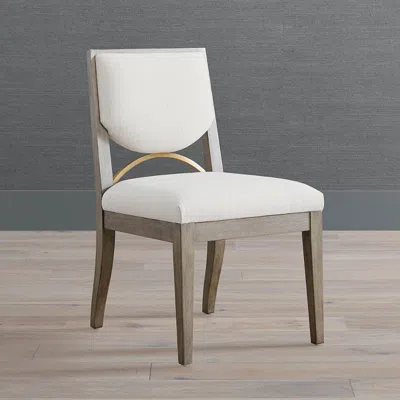 Shop Frontgate Tessa Dining Chair In Dove Velvet,canyon Gray Dining Chair
