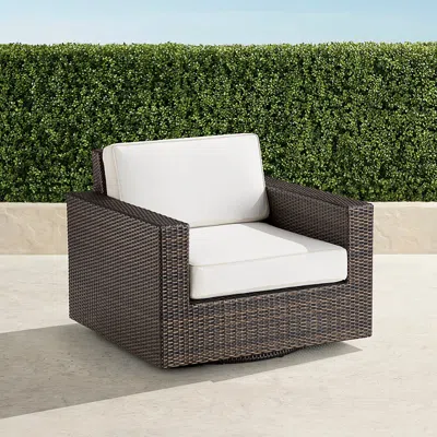 Frontgate Palermo Swivel Lounge Chair In Bronze Finish