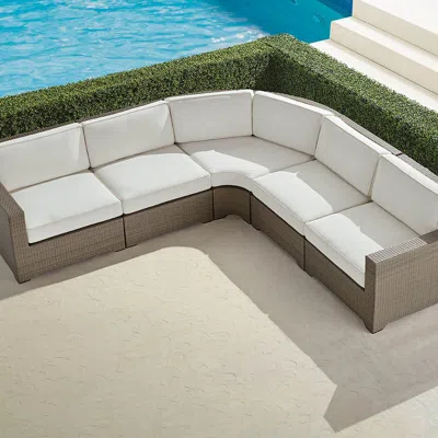 Frontgate Palermo 5-pc. Curved Modular Set In Dove Finish