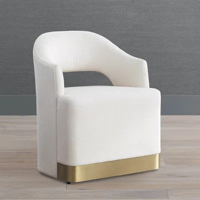 Shop Frontgate Isla Dining Chair In Performance Linen Ivory