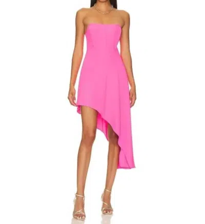 Shop Amanda Uprichard Muse Dress In Hibiscus In Pink