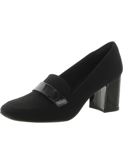 Shop Anne Klein Telepathy Womens Slip-on Block Heel Loafers In Multi