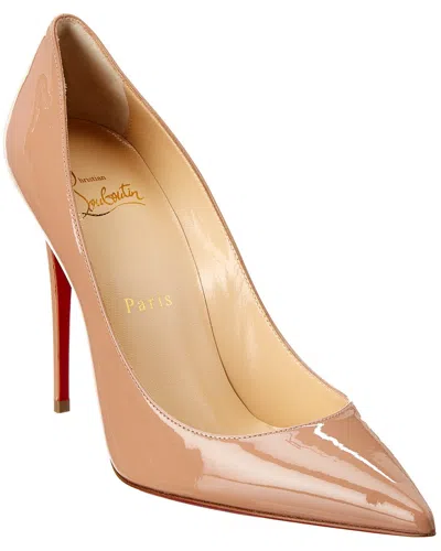 Shop Christian Louboutin Kate 100 Patent Pump In Beige