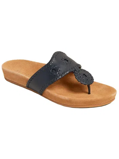 Shop Jack Rogers Jacks Comfort Sandal Womens Leather Slides Footbed Sandals In Multi