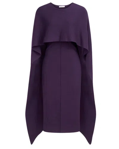 Shop Halston Heritage Amal Sweater Dress In Wool In Purple
