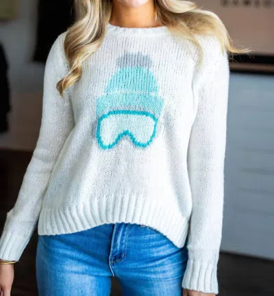 Shop Wooden Ships Ski Babe Crew Sweater In White