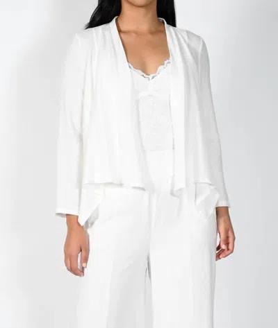 Shop Frank Lyman Woven Throw-over Jacket In Off White